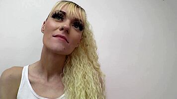 hey sassy skinny blonde coed gives sloppy rimjob and ass lick