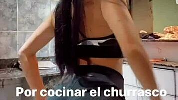 check out this hot argentinian teen shaking her juicy ass cheeks