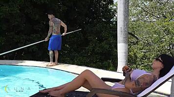 Luna Vitaler Begs Danner Mendez For Wild Poolside Fuck!