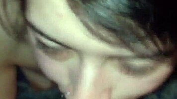 petite 18+ teen spits sloppy on boyfriend cock before doggy deepthroat