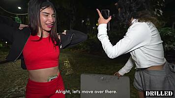 spontaneous public pickup turns into wild threesome with deep ass pounding