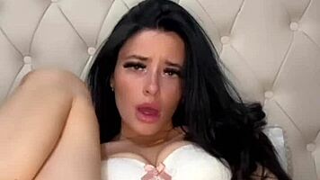 horny american college coed brunette squirts hard solo masturbating with toys webcam