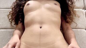 princess rides huge black dildo wild!