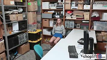 Cop Ties Hot Blonde Teen Escapee