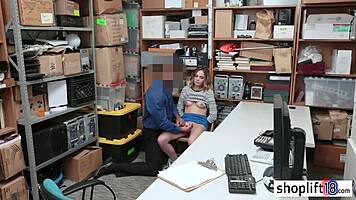 Cop Ties Hot Blonde Teen Escapee