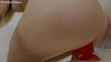 Watch Mia Park's Soapy Asshole Gape on Huge Dildo!