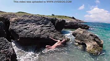 Sasha Bikeyeva's Passionate Nude Beach Dance in Mallorca Nature