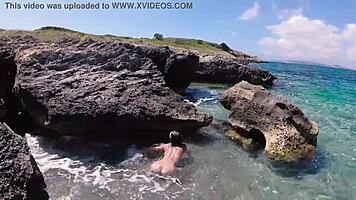 Sasha Bikeyeva's Passionate Nude Beach Dance in Mallorca Nature