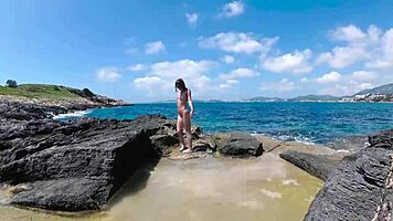 Sasha Bikeyeva's Passionate Nude Beach Dance in Mallorca Nature