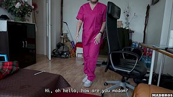 Come on, pound this french caregiver's big ass during her shift at home