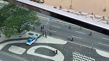 Balcony Anal Creampie in Rio de Janeiro