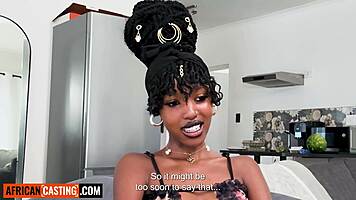 innocent ebony church teen turns into hardcore casting slut