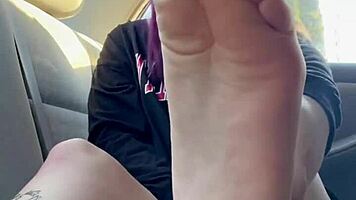 secret car feet play caught outdoors