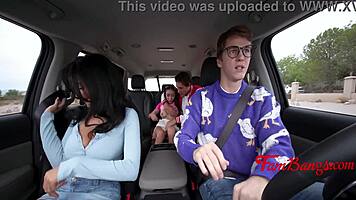 big cock seduces petite teen backseat fingering