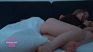 oops i came inside stepmom after pounding stepsis in the hotel bed...