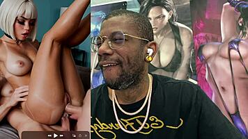 Ebony Slut Double Penetrated in Public Cumshot