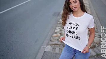 Wet T-Shirt Lingerie Girls Flash Big Tits Publicly!