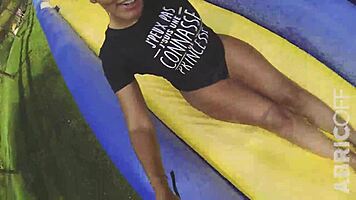 Wet T-Shirt Lingerie Girls Flash Big Tits Publicly!