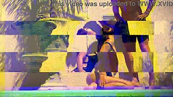 european slut chokes on cock before facial cumshot and piss guzzling