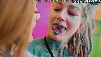 Two Alt Sluts Slam Wild Alien Dildos Up Their Asses!