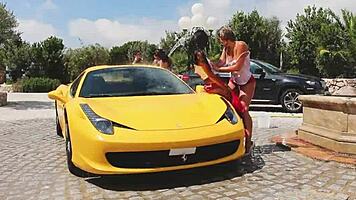 Wet T-Shirt Lingerie Girls Flash Big Tits Publicly!