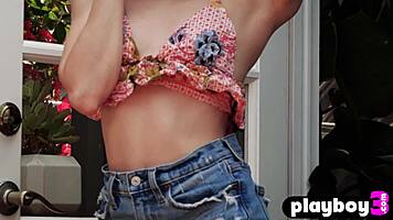 roxy shaw rips clothes showing petite tits sexy body!