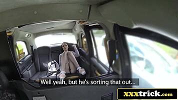Petite Spinner Rides Old Cab Driver's Huge Cock Revenge