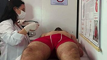 nurse watches patient's huge erection in kinky hospital bang