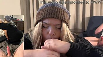 cuck cums watching milf deepthroat blowjob compilation