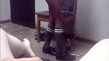 petite student spreads tight pussy teases teacher who jerks watching her wiggle ass on cock