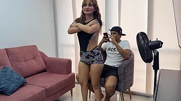 latina milf asks for aerobics help turns into hard fuck