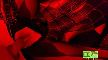 cosplay mexicana black spider woman amateur first time tight pussy play