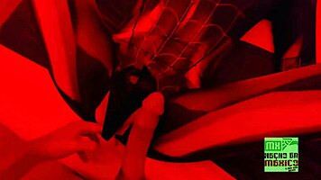 cosplay mexicana black spider woman amateur first time tight pussy play