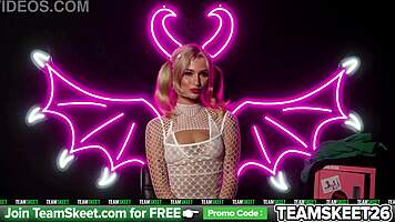 Emma Rosie’s Petite Neon Demon Body Teases in Spotlight