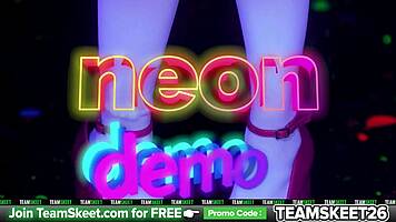 Emma Rosie’s Petite Neon Demon Body Teases in Spotlight