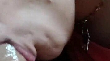 Stepmom sucks heartbroken stepson cock till mouth cum