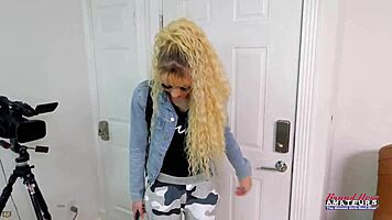 petite tattooed blonde delivers sloppy deepthroat passion