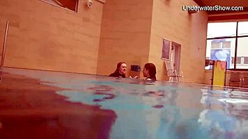diana and simonna tease in skimpy bikinis underwater