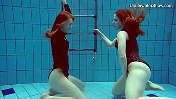 diana and simonna tease in skimpy bikinis underwater