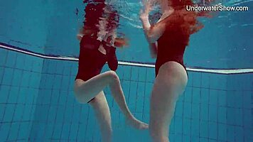 diana and simonna tease in skimpy bikinis underwater