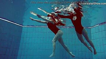 diana and simonna tease in skimpy bikinis underwater