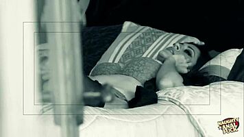 This ugly-titted bitch gets pounded hard while he stares away!