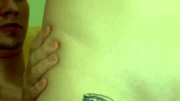 two dorm teens double teamed in wild rough orgy banging