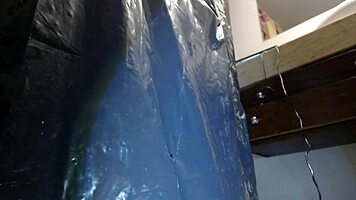 Latin tranny teen gapes ass wide with massive toys