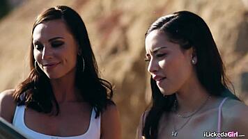 Petite Lesbian Teen Invites Classmates for Threesome Licking and Scissoring!