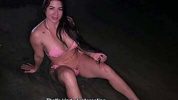 hey wanna fuck this athletic latina milf quickie on the beach?