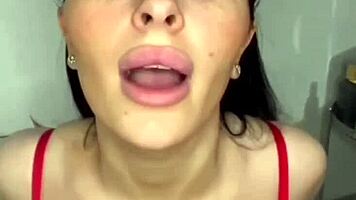 British brunette slut delivers intense girlfriend blowjob experience in HD