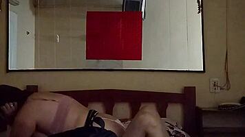 curvy latina wife rides cowgirl then missionary style