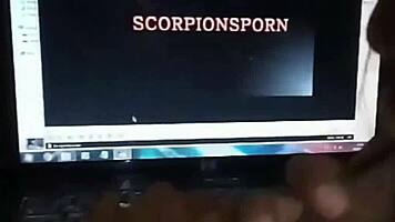 girlfriend blows me hard while watching our homemade porn vids