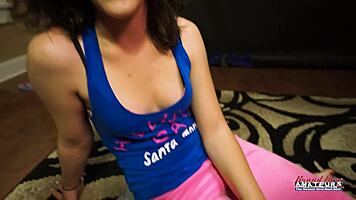 ryann's petite inked coed takes sloppy rimjob and deep cum swallow!